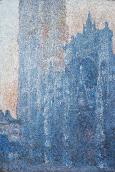 Rouen katedral, portal, morgonljus av Claude Monet