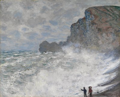 Ruggigt väder vid Étretat, 1883 av Claude Monet