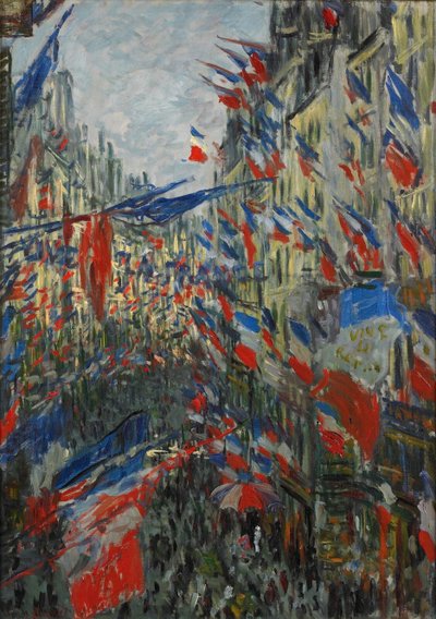 Rue Saint-Denis, högtiden den 30 juni 1878, 1878. av Claude Monet