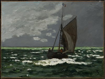 Havslandskap, storm av Claude Monet
