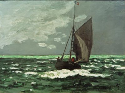 Havslandskap: storm av Claude Monet