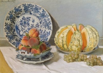 Stilleben med melon. 1872 av Claude Monet