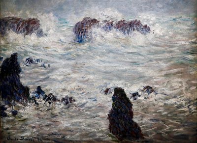 Storm, Belle-îles kust av Claude Monet