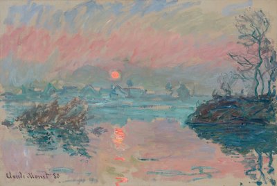 Solnedgång vid Lavacourt; Solnedgång vid Lavacourt, 1880 av Claude Monet