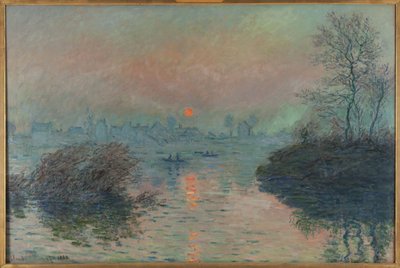 Solnedgång på Seine vid Lavacourt, vintereffekt av Claude Monet