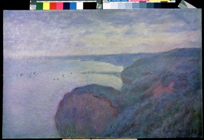 På klippan nära Dieppe. Målning av Claude Monet (1840-1926) av Claude Monet