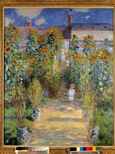 Konstnärens trädgård i Vetheuil av Claude Monet