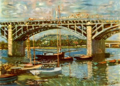 Bron över Seine vid Argenteuil, 1874, 1937. av Claude Monet