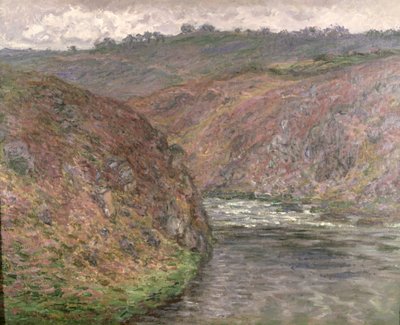 The Creuse, mörkt väder av Claude Monet