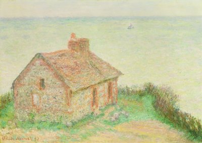 Huset i Douanier, Rosa effekt, 1897 av Claude Monet
