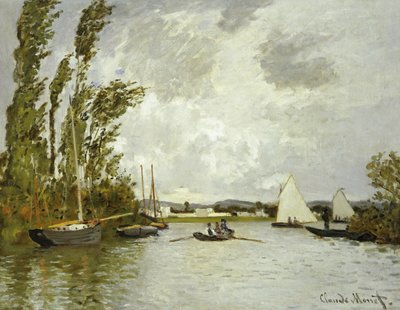 Den lilla grenen av Seine vid Argenteuil av Claude Monet