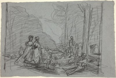 Lunchen på gräset, ca. 1865. av Claude Monet