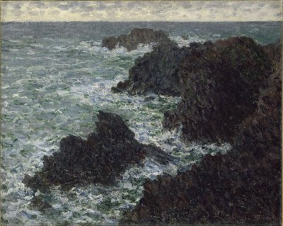 The Rocks at Belle-Ile, The Wild Coast, 1886. av Claude Monet
