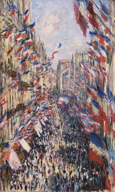 The Rue Montorgueil in Paris av Claude Monet