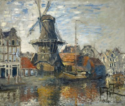 Väderkvarnen, Amsterdam, 1871 av Claude Monet