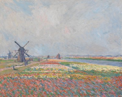 Tulpanfält nära Haag. av Claude Monet