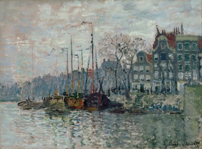 Utsikt över Prins Hendrikkade och Kromme Waal i Amsterdam av Claude Monet