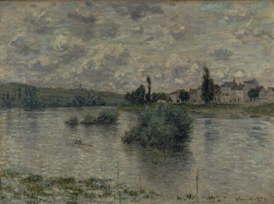Utsikt över Seine, Lavacourt, 1880 av Claude Monet