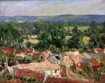 Utsikt över byn Giverny av Claude Monet