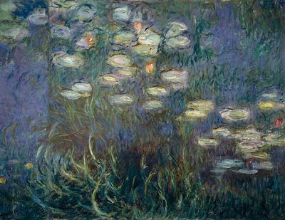 Näckrosor (detalj) (olja på duk) av Claude Monet