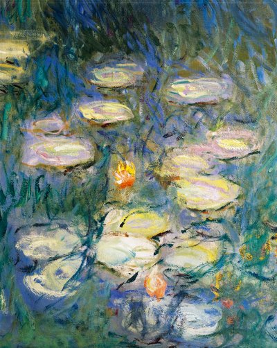Näckrosor, av Claude Monet, detalj av Claude Monet