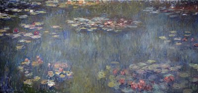 Näckrosor Damm, Grön Reflektion av Claude Monet