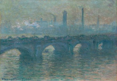 Waterloo Bridge, grått väder av Claude Monet