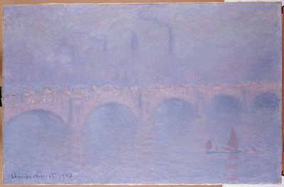 Waterloo Bridge, disigt solsken av Claude Monet