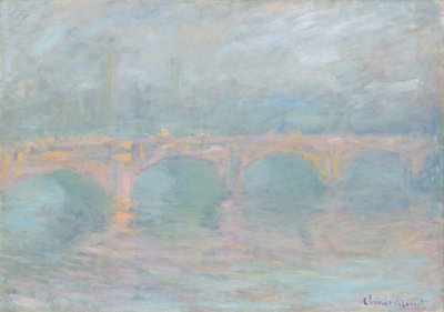 Waterloo Bridge, London, vid solnedgången av Claude Monet
