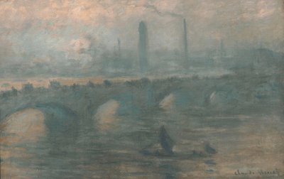 Waterloo Bridge, dimmig morgon av Claude Monet