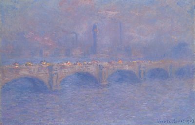 Waterloo Bridge, solljuseffekt av Claude Monet