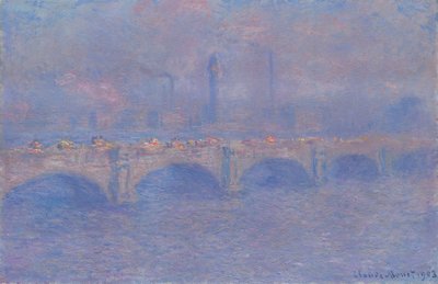 Waterloo Bridge, solljuseffekt av Claude Monet