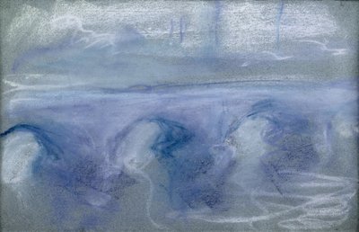 Waterloo Bridge, ca 1900 (pastell på papper) av Claude Monet