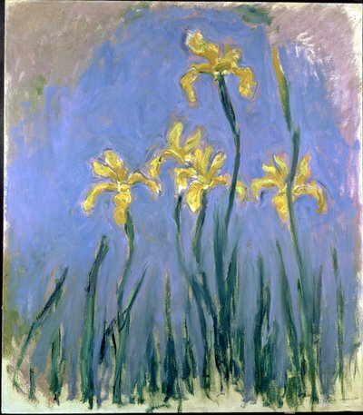 Gula iris; Les Iris Jaunes, ca 1918-1925 (olja på duk) av Claude Monet