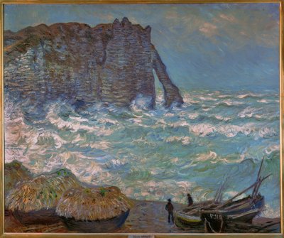 Étretat, grov sjö av Claude Monet