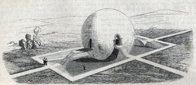Projekt av ett gårdsvakthus av Claude Nicolas Ledoux (1736-1806). av Claude Nicolas Ledoux