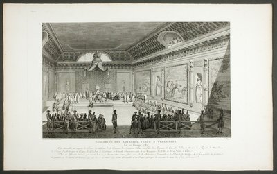 Assembly of Notable People, Held at Versailles, från serien Tableaux historiques de la Révolution française av Claude Niquet