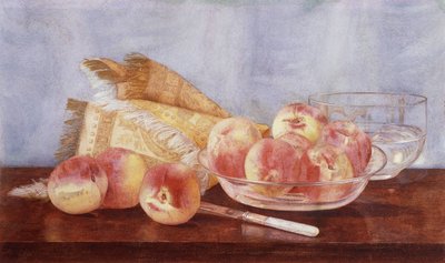 Stilleben med persikor av Claude Raguet Hirst