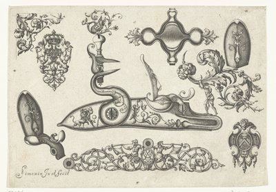 Tio motiv Plusieurs pieces et ornaments Darquebuzerie (serietitel) av Claude Simonin