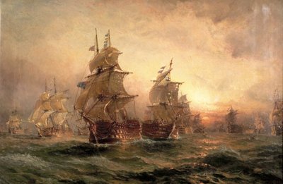 The Evening of Trafalgar, 1890 av Claude T. Stanfield Moore