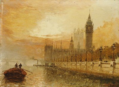 Utsikt över Westminster från Themsen av Claude T. Stanfield Moore