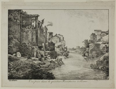 Utsikt i Trastevere-kvarteret, Rom av Claude Thienon