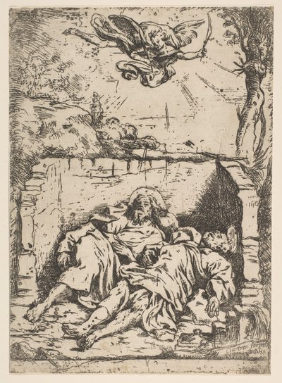 St. Peter och St. Pauls död Saint Peter och Saint Paul i graven, 1600-talet. av Claude Vignon