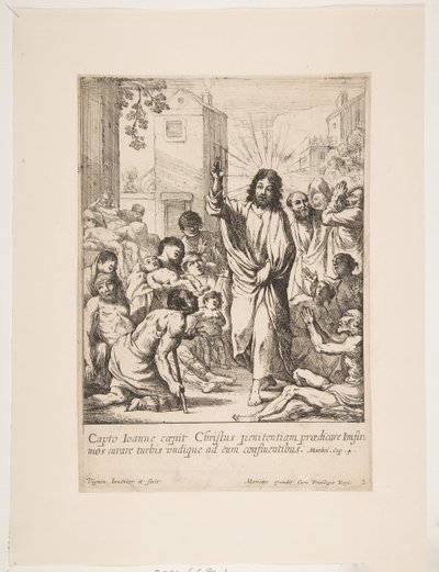 Att hela de sjuka Jesus Kristus botar många sjuka människor i Galileen. av Claude Vignon