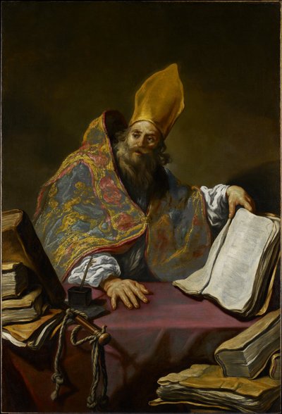 Sankt Ambrosius, ca 1623-25 (olja på duk) av Claude Vignon