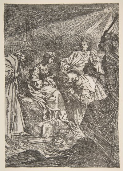 The Adoration of the Magi, 1619. av Claude Vignon