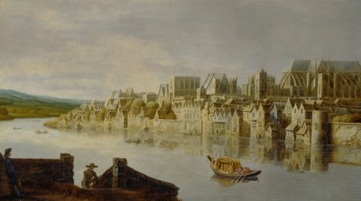 Themsen vid Westminster Stairs av Claude de Jongh