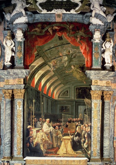 Helig nattvard av Karl II (1661-1700) och hans domstol, 1690 av Claudio Coello
