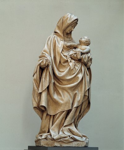 Jungfru med druvstaty tillskriven Claus de Werve (1380-1439) från Claus Sluters skola. 1400-talet. Kyrkan i Auxonne (Cote d