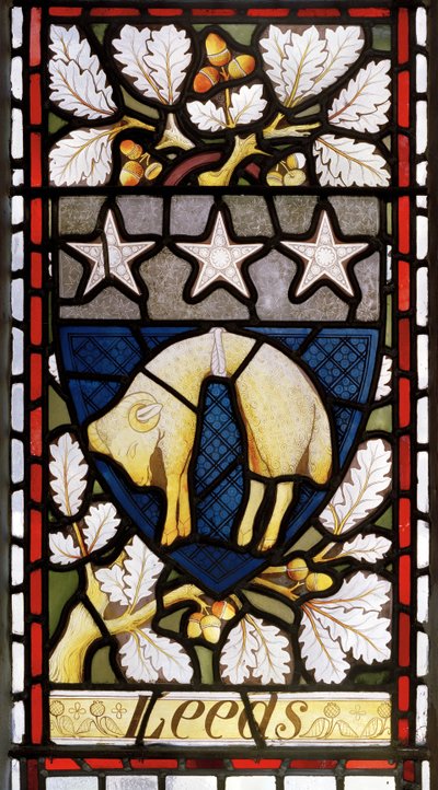Leeds Heraldik, 1867-71 (målat glas) av Clement James Heaton